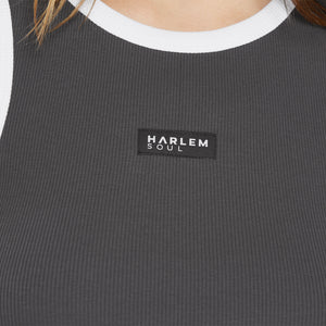 LI-SA Cropped Rib Top asphalt