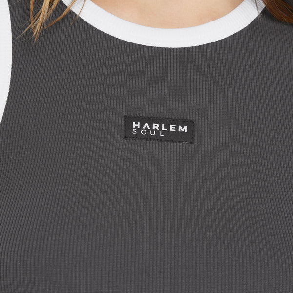 LI-SA Cropped Rib Top asphalt