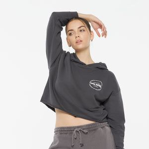 KE-LIS Cropped Hoodie asphalt