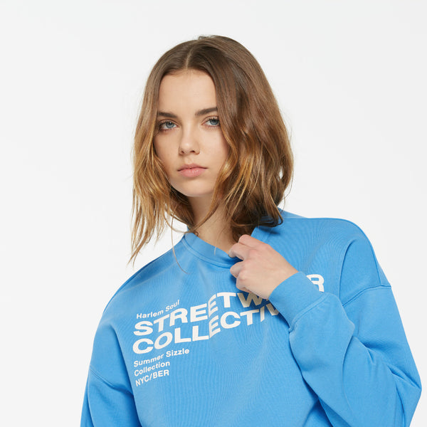 LU-NA Sweatshirt Printed electro blue