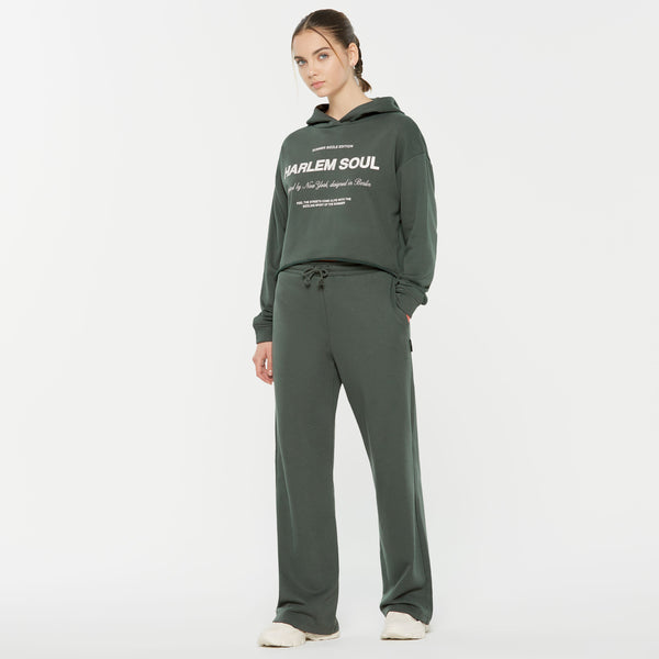 KE-LIS Cropped Hoodie dark green