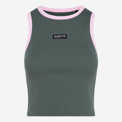 LI-SA Cropped Rib Top dark green