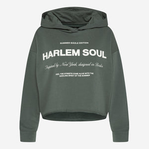 KE-LIS Cropped Hoodie dark green