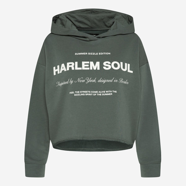 KE-LIS Cropped Hoodie dark green