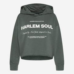 KE-LIS Cropped Hoodie dark green