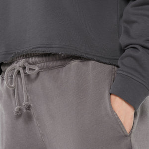 KE-LIS Cropped Hoodie asphalt