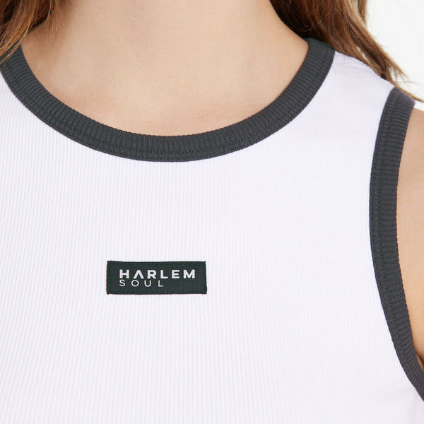 LI-SA Cropped Rib Top opticwhite