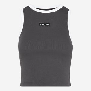 LI-SA Cropped Rib Top asphalt