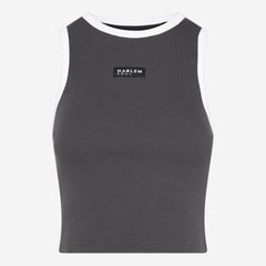 LI-SA Cropped Rib Top asphalt