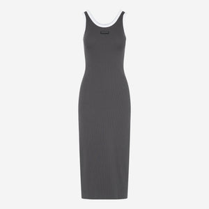 VI-KA Rib Dress asphalt