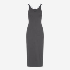 VI-KA Rib Dress asphalt