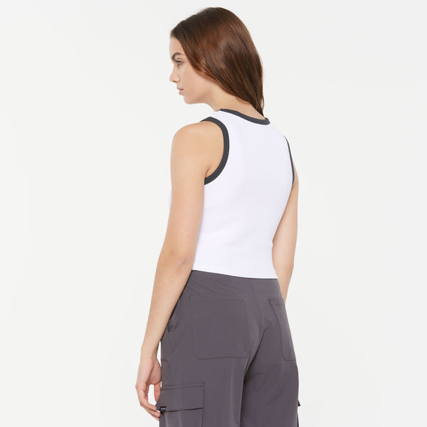 LI-SA Cropped Rib Top opticwhite