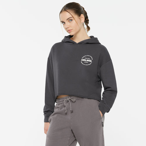 KE-LIS Cropped Hoodie asphalt