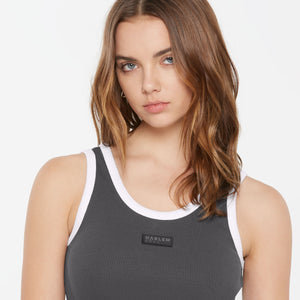 VI-KA Rib Dress asphalt