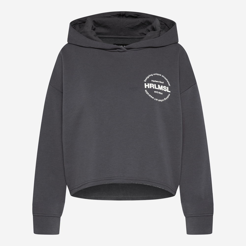 KE-LIS Cropped Hoodie asphalt