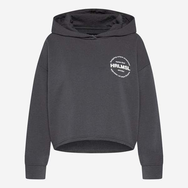 KE-LIS Cropped Hoodie asphalt