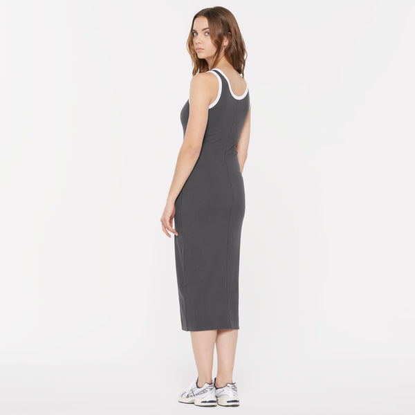 VI-KA Rib Dress asphalt