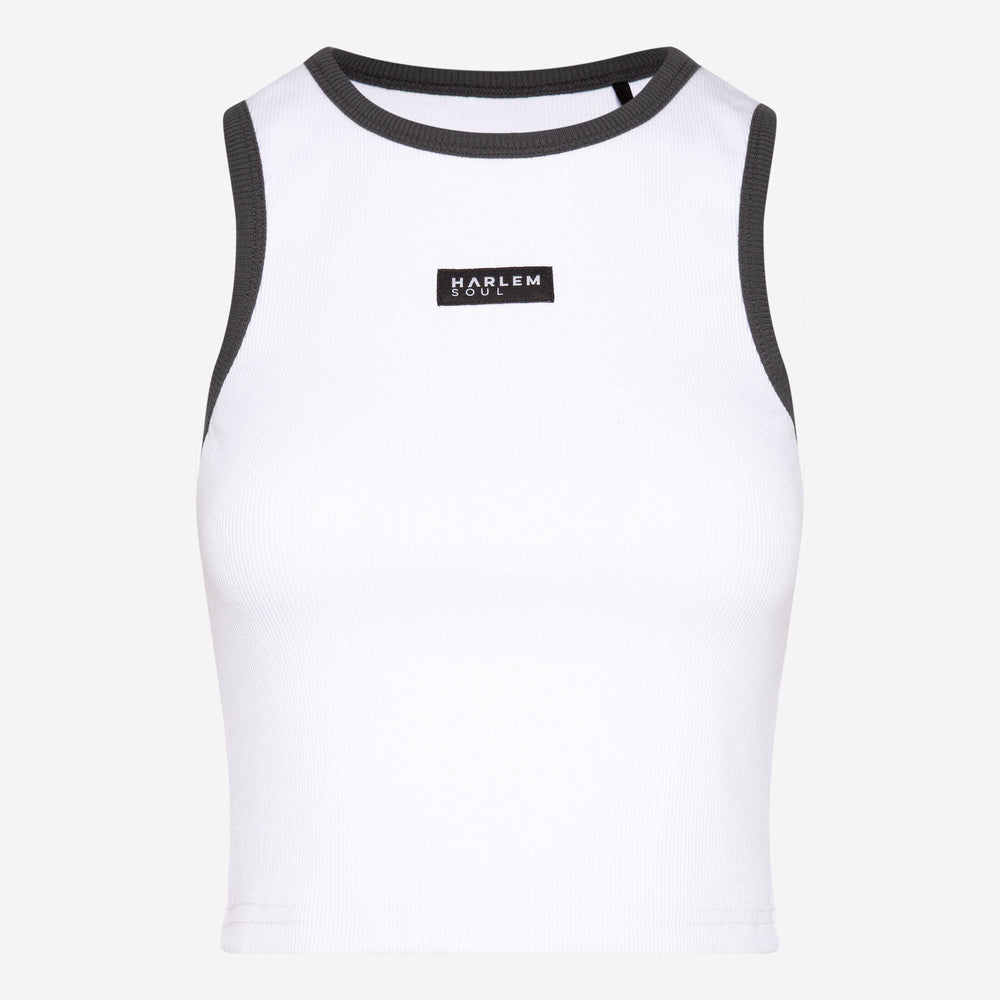 LI-SA Cropped Rib Top opticwhite