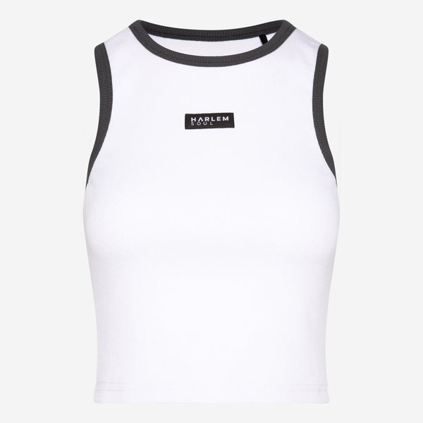 LI-SA Cropped Rib Top opticwhite