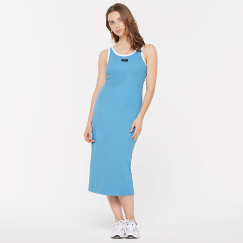VI-KA Rib Dress electro blue