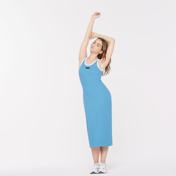 VI-KA Rib Dress electro blue