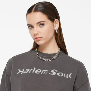 LO-LA Cropped Sweatshirt printed asphalt