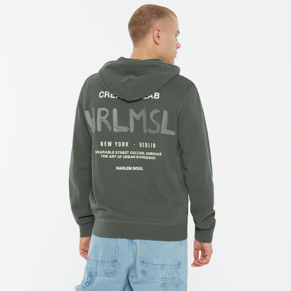 MAD-RID Hoodie Jacket Printed dark green