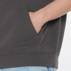 SIL-VER Sleeveless Hoodie Printed asphalt