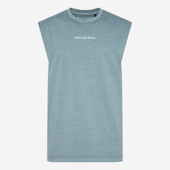 THE-O Muskelshirt printed fog blue