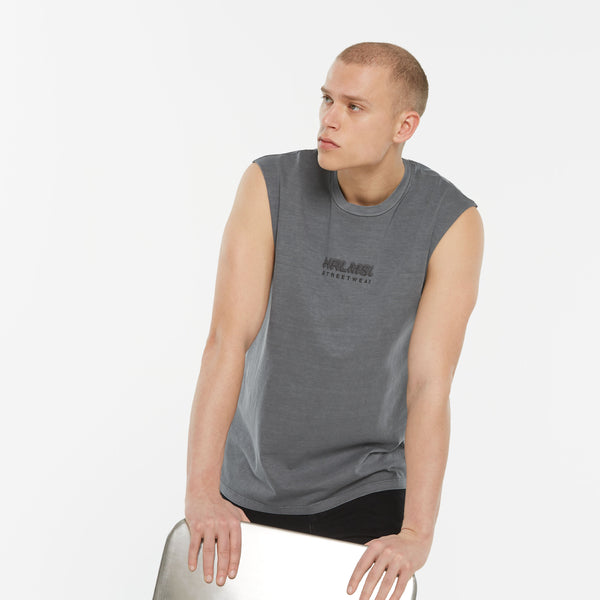 THE-O Muskelshirt printed asphalt