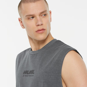 THE-O Muskelshirt printed asphalt