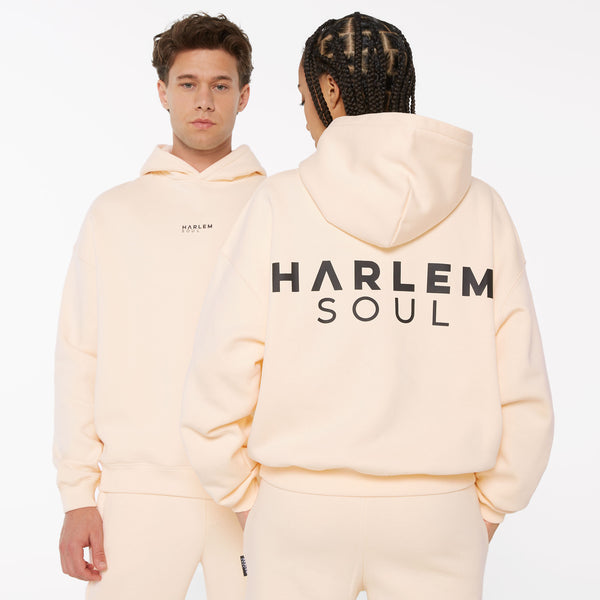 ELY-AS Hoodie Unisex mit Backprint cream - HARLEM SOUL
