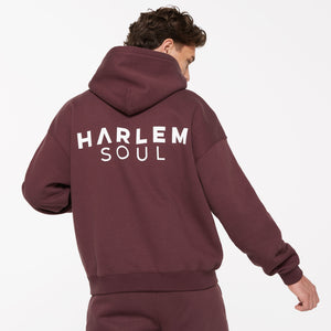 ELY-AS Hoodie Unisex mit Backprint cranberry juice