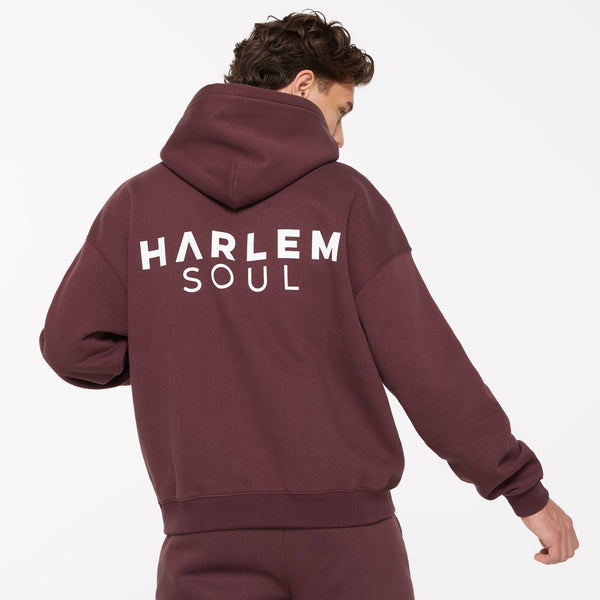 ELY-AS Hoodie Unisex mit Backprint cranberry juice