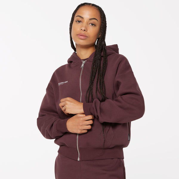 BRU-NO Hoodie Jacket Unisex cranberry juice