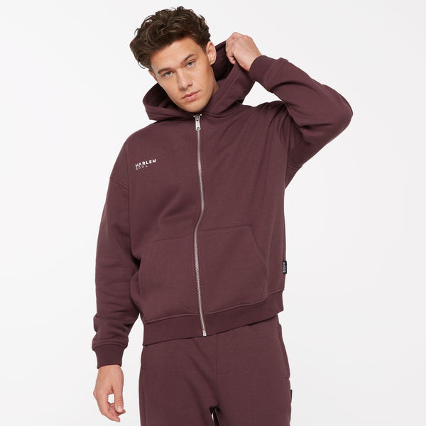 BRU-NO Hoodie Jacket Unisex cranberry juice
