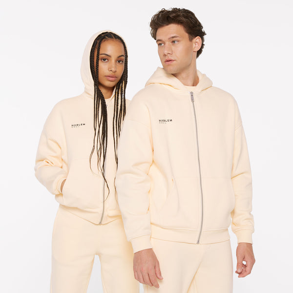 BRU-NO Hoodie Jacket Unisex cream - HARLEM SOUL