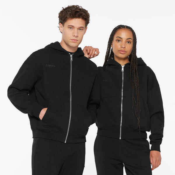 BRU-NO Hoodie Jacket Unisex black - HARLEM SOUL