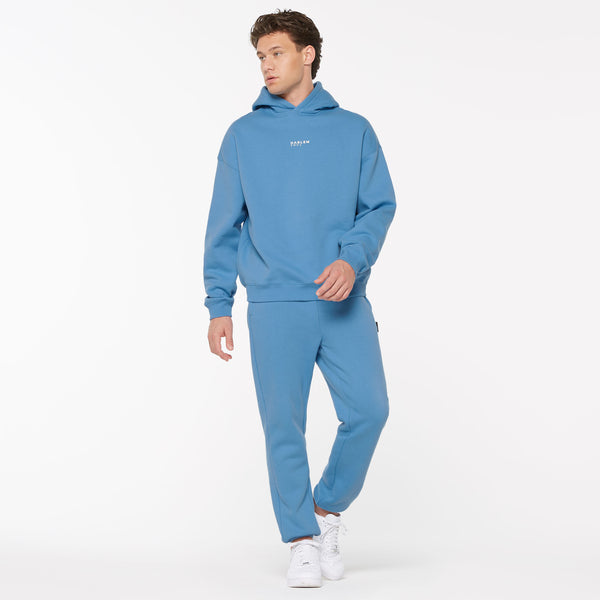 ELY-AS Hoodie Unisex mit Backprint electric sky