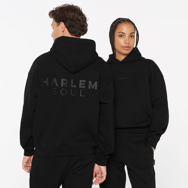 ELY-AS Hoodie Unisex mit Backprint black - HARLEM SOUL