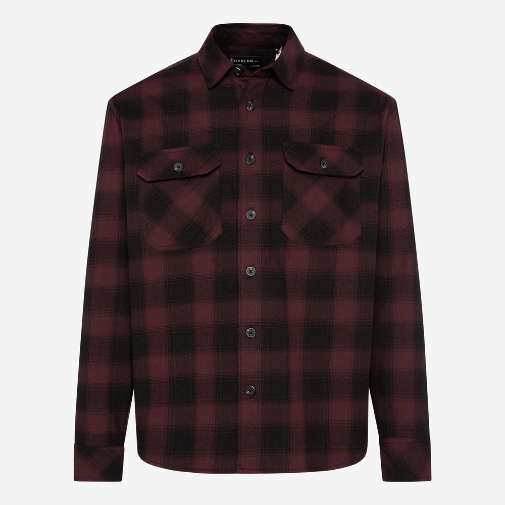 GEOR-GE Flanellhemd kariert cranberry juice