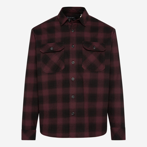 GEOR-GE Flanellhemd kariert cranberry juice