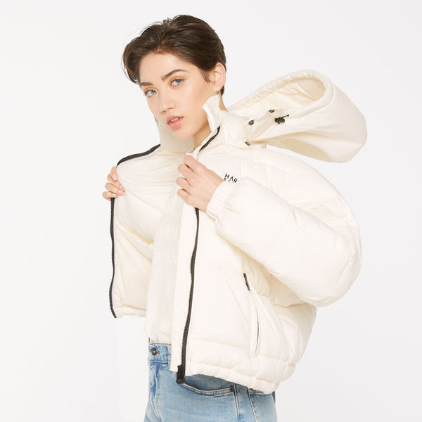 SO-HO Puffer Jacket mit Kapuze ecru