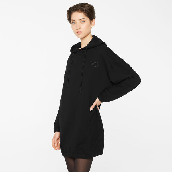 DE-MI Sweatdress mit Kapuze black