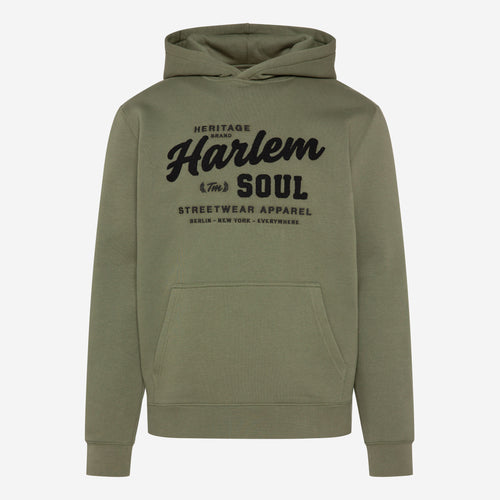 MON-TEL Hoodie mit Frottee-Logo deep khaki