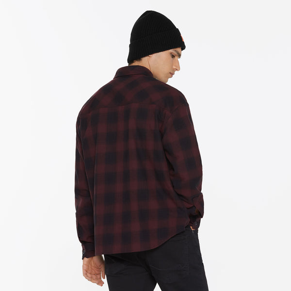GEOR-GE Flanellhemd kariert cranberry juice