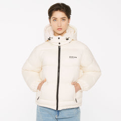 SO-HO Puffer Jacket mit Kapuze ecru