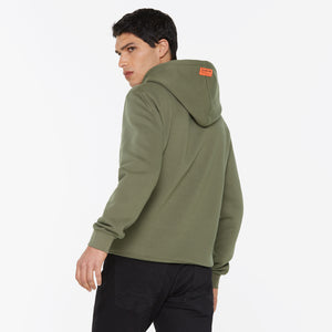 MON-TEL Hoodie mit Frottee-Logo deep khaki