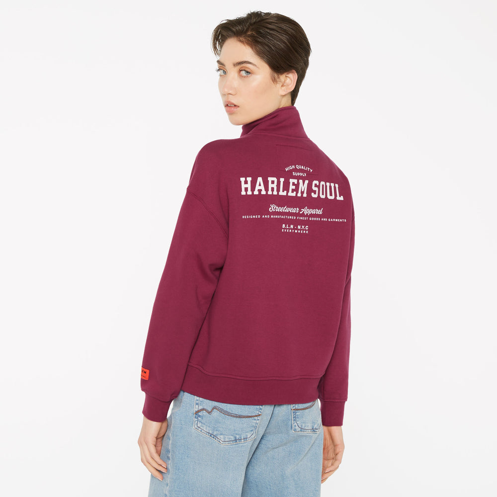 KAY-LA Troyer-Sweatshirt mit Back-Print grape