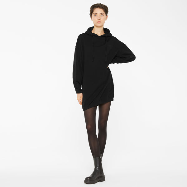 DE-MI Sweatdress mit Kapuze black